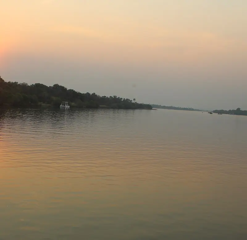 The Zambezi River at sunset